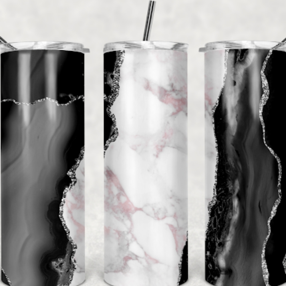 Custom 20oz marble tumbler!